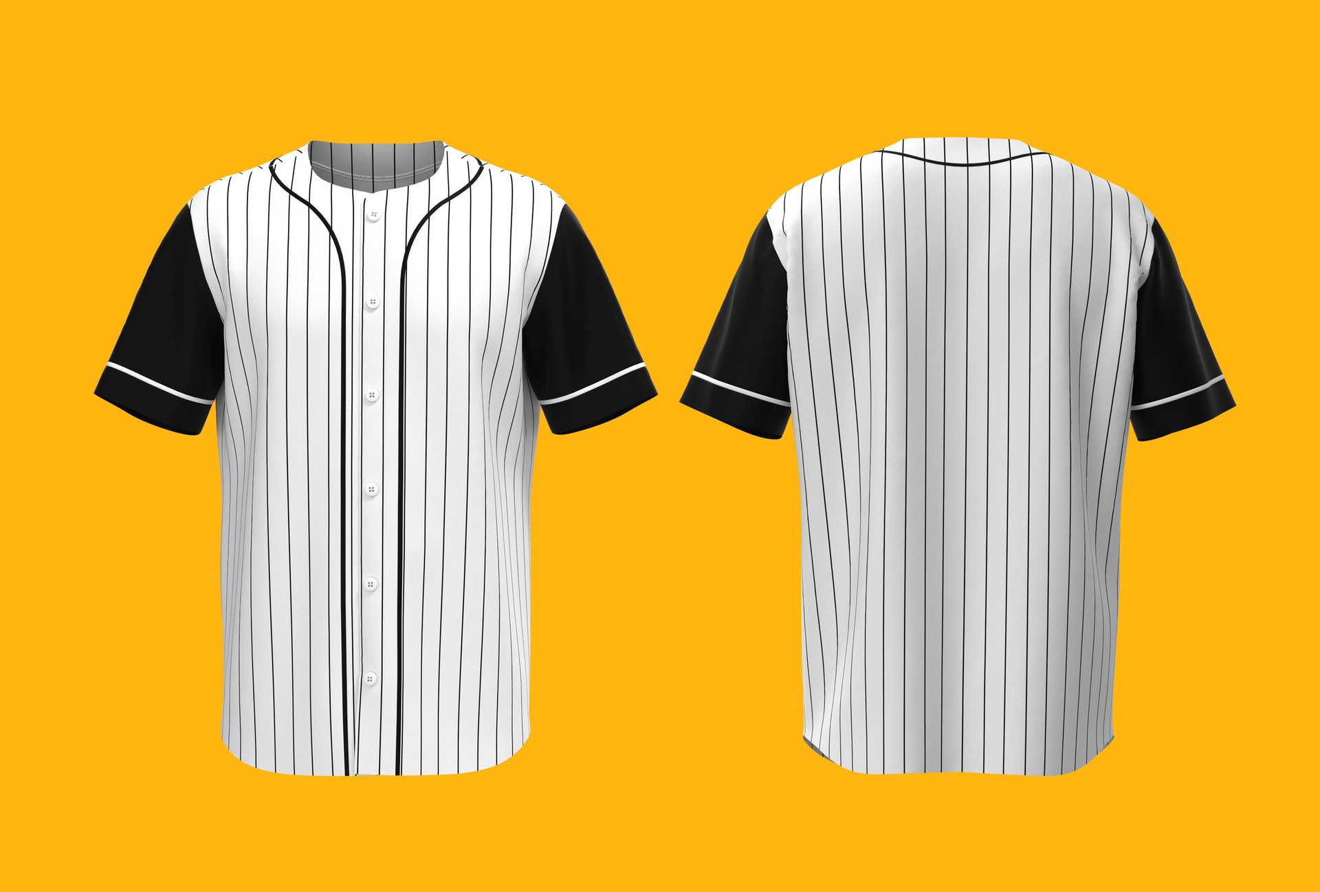 Baseball t-Shirt mockup in front, and back views